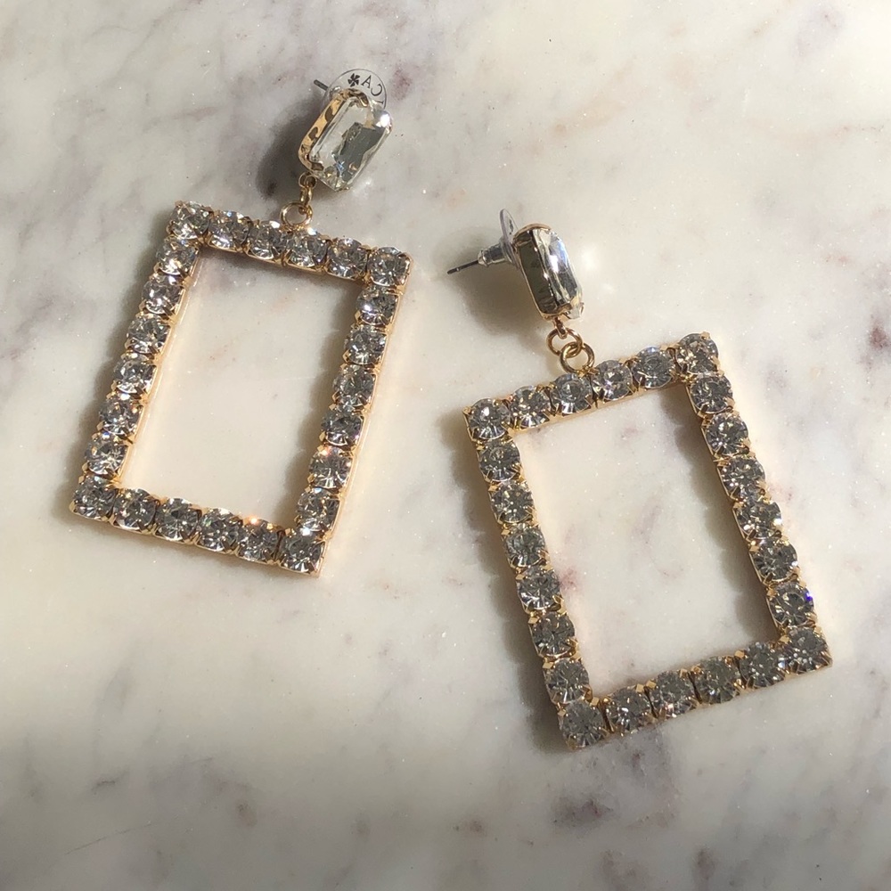 REVOLVE Gold and Silver Square Earrings